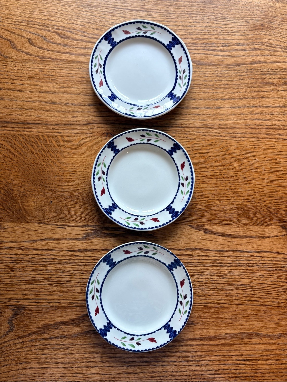 Set of 3 Adam’s Real English Ironstone Bread and Butter 6” plates- Lancaster